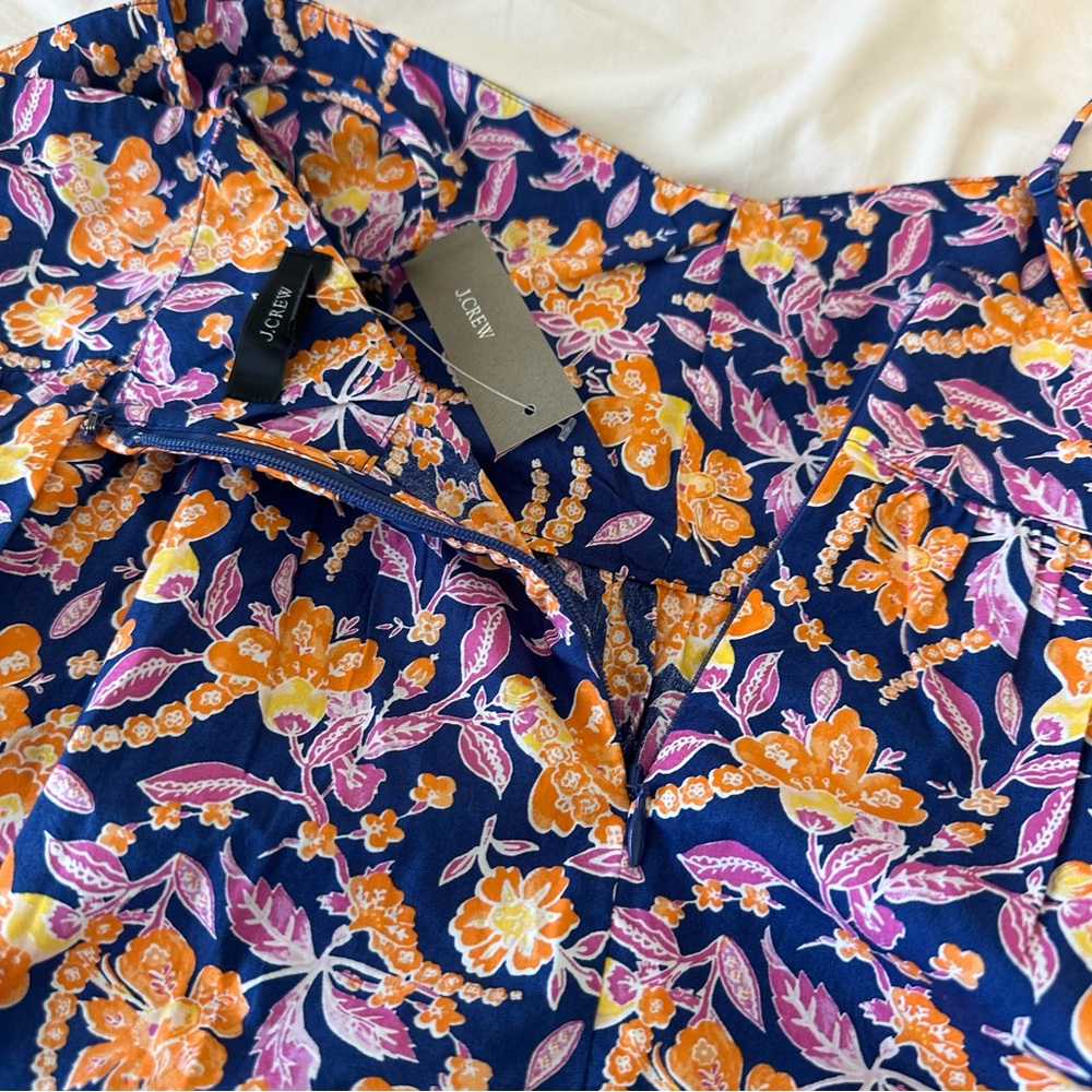 J.Crew Navy Floral Spaghetti-Strap Peplum Camisole Size XXL NWT - Picture 13 of 13